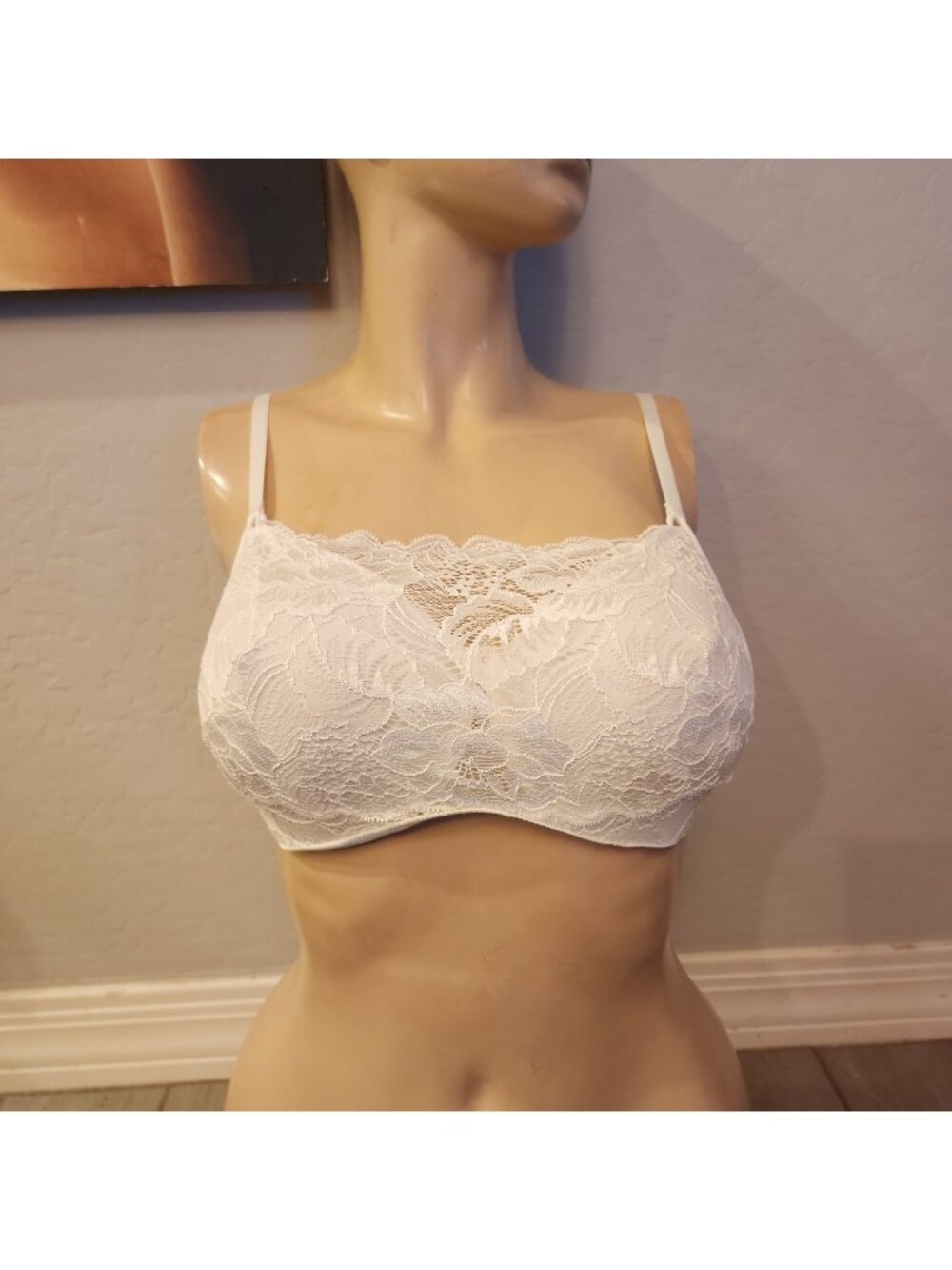 Soma Cami Lace Bra 36D White Underwire Unlined